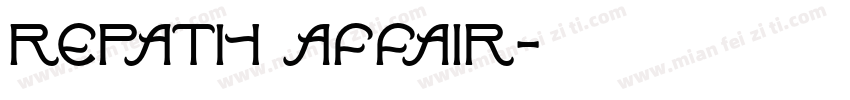 Repath Affair字体转换
